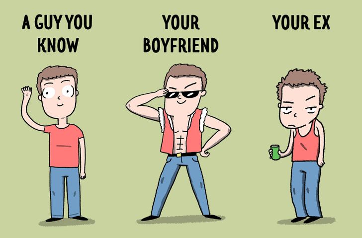 8 Ironic But Honest Comic Strips About Exes