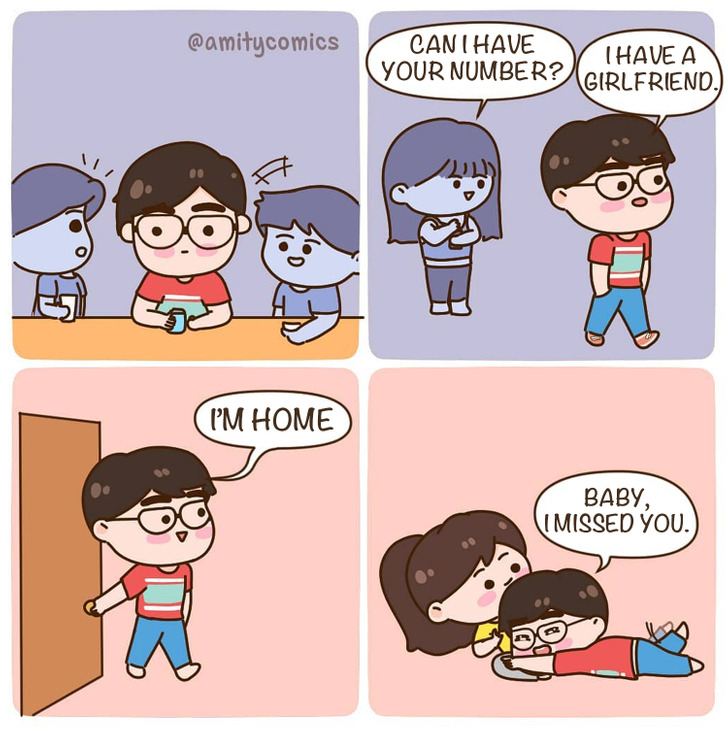 A Couple of Illustrators Turn Their Daily Love Life Into Adorable Comics