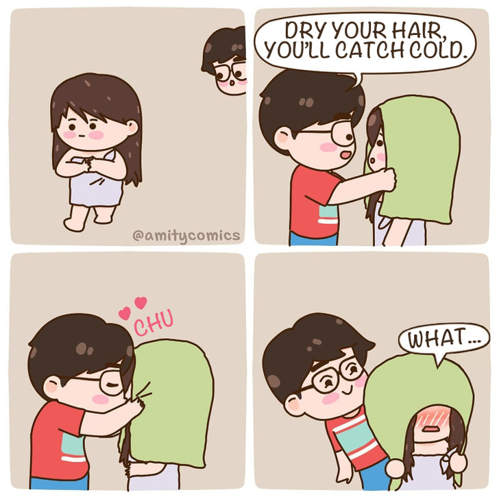 A Couple of Illustrators Turn Their Daily Love Life Into Adorable Comics