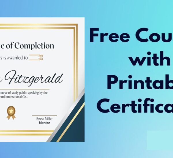 50 Free Online Courses With Printable Certificates