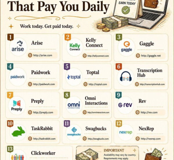 12 Websites That Pay You Daily — Work Today, Get Paid Today