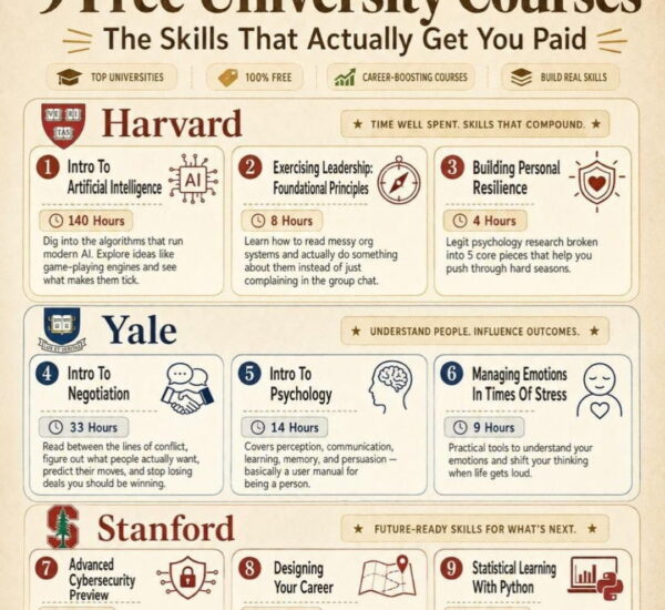9 Free University Courses From Harvard, Yale & Stanford That Actually Get You Paid