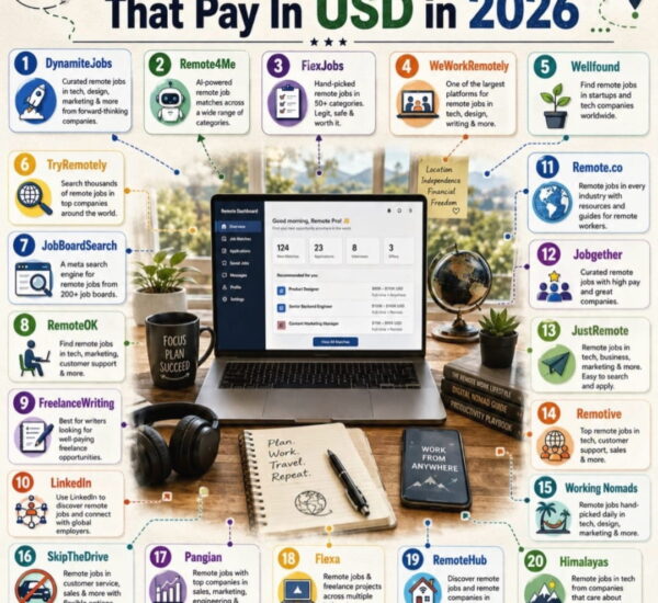 Top 20 Remote Job Websites That Pay in USD in 2026 — Complete Guide for Global Job Seekers