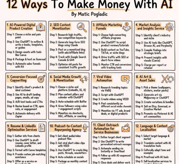 12 Proven Ways to Make Money with AI in 2026 Complete Step-by-Step Blueprint
